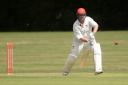 180809 - Sandhurst (batting) v Woodley (bowling) - pics by Paul Johns.Adam Birch.