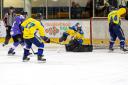 Bracknell Bees (purple) beat Leeds Chiefs 4-3 on Sunday   Pictures by Kevin Slyfield