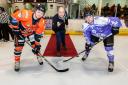 Bracknell Bees (purple) beat Telford Tigers (orange) 4-3 at The Hive on Saturday, but then went down 3-2 to Raiders (black) the following night   Pictures by Kevin Slyfield