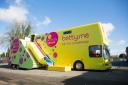 Students learn about periods from a betty bus