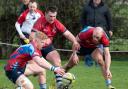 Rams (red) beat Old Elthamians 31-15  Pictures by Tim Pitfield