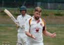 (190887) Bowler James Worsfold. Crowthorne and Crown Wood CC vs Woodcote CC (Fielding). Pictures by Mike Swift.