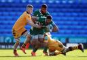 London Irish's Curtis Rona is tackled during the Gallagher Premiership match at the Madejski Stadium, Reading. PA Photo. Picture date: Sunday March 1, 2020. See PA story RUGBYU London Irish. Photo credit should read: Adam Davy/PA Wire. RESTRICTIONS:
