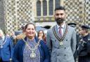 Councillor Naheed Ejaz (Labour, Great Hollands) mayor of Bracknell Forest Council, attending the Judicial Service at St Marys Butts Church in Reading. Credit: Stewart Turkington https://www.stphotos.co.uk/