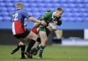 Jacob Atkins is tackled in LOndon Irish's 26-24 defeat to Ospreys Premiership Select  Picture by David M. Moore