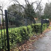 Railing that has been crashed into at the junction of Rectory Road and Wiltshire Road in Wokingham. Credi:t Rachel Burgess