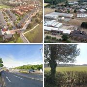 The four big sites identified in the draft Bracknell Forest Local Plan. Credit: Southern Housing Group / Jealotts Hill.com / Google Maps