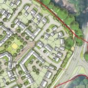 Plans for the 135-home development on Grove Lane in Bagshot