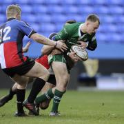 Jacob Atkins is tackled in LOndon Irish's 26-24 defeat to Ospreys Premiership Select  Picture by David M. Moore