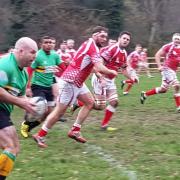 Bracknell RFC (green) lost 32-17 at home to Barnstaple on Saturday