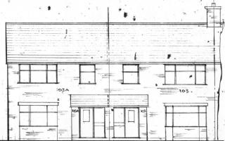 Plans for the three bed house on Moordale Avenue