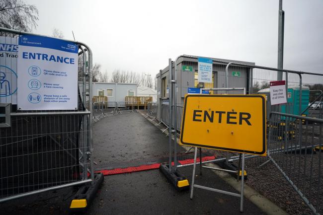 A walk through covid testing site at Nottingham Trent University, during England's third national lockdown to curb the spread of coronavirus. Picture date: Monday January 18, 2021. PA Photo. See PA story HEALTH Coronavirus. Photo credit should read: Z