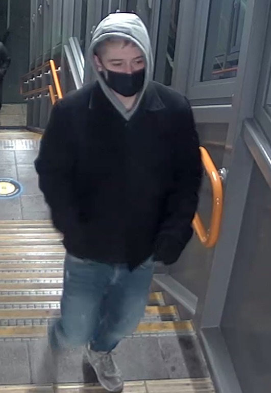 British Transport Police want to speak to this man for information about a knifepoint robbery on a train