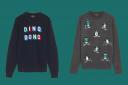 Two Christmas jumpers that are part of the M&S collection. Credit: M&S