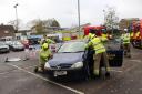 Students watch crash unfold in college car park