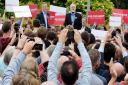 Labour Reading East candidate Matt Rodda with Party leader Jeremy Corbyn at
