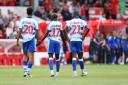 Reading players trudge off the pitch after defeat at Nottingham Forest. Pictures: Jason Dawson.