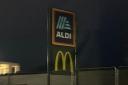 McDonald's and Aldi signs go up
