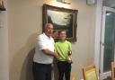 East Berks president Andrew Cousins presenting Presidents Cup to Patrick Lawton