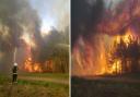 The Swinley Forest fire. Images via Rob Gazzard