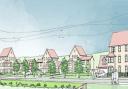 An initial sketch of what the 200 home development will look like in Twyford. Credit: Croudace Homes
