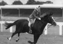 June 16, 1960: Queen Elizabeth II riding at Ascot Racecourse before the opening of the third day of the Royal Ascot meeting, when she took part in an unofficial 'race' and finished fourth to other members of her party of seven. Horses, like dogs,