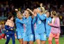 England's Georgia Stanway celebrates after the FIFA Women's World Cup semi-final match at Stadium Australia, Sydney