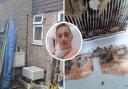 Jonathan Godsell, who has been ill, set up a shower in his yard after problems with rot and mould in his wet room