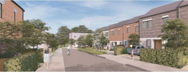 Bracknell News: What the street scene will look like in the Coopers Hill development if plans are approved. Credit: Bracknell Forest Cambium Partnership