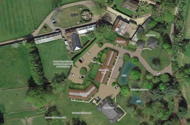 Bracknell News: Site map for the 18 new homes at Winkfield Manor.  Credit: BHP Harwood Architects