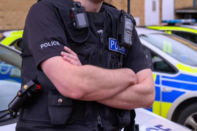 Stock image of a police officer.
