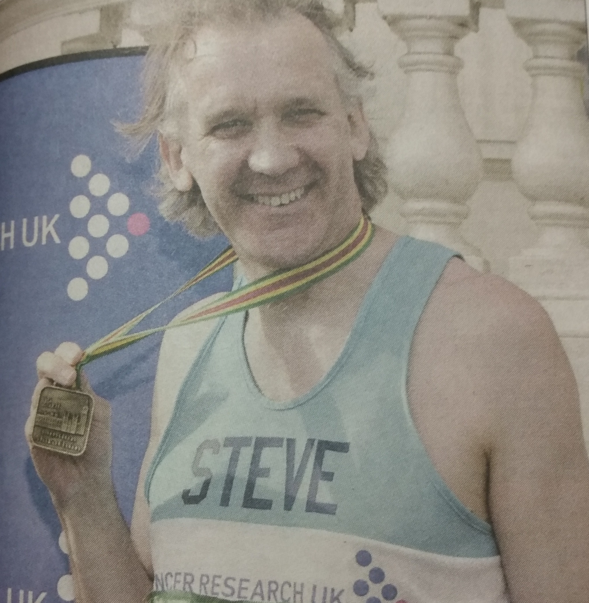 Steve Richardson of Wokingham also ran in the marathon