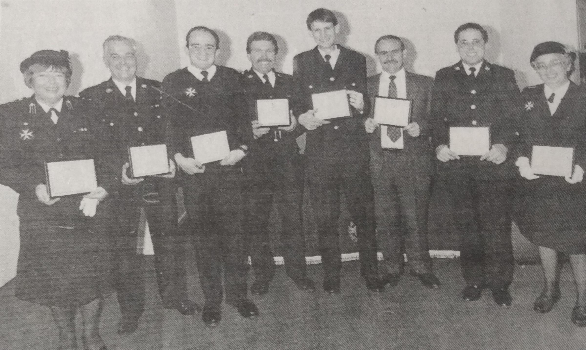 Many volunteers passed their exams in 1990 