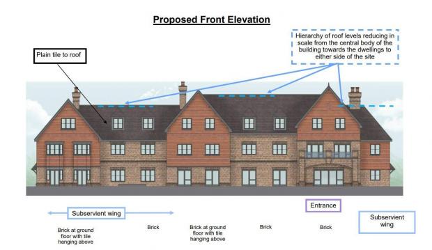 Bracknell News: The proposed 70-bed care home to replace 101 and 101a at Pound Lane.  Ring.  Credit: HW Planning