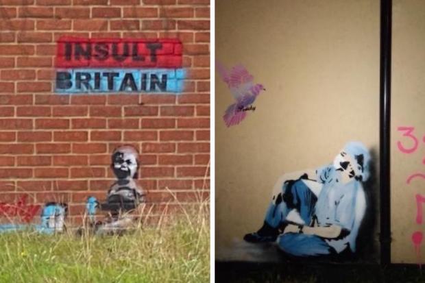 Banksy style graffiti artist showcases work at The Lexicon