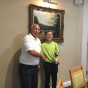 East Berks president Andrew Cousins presenting Presidents Cup to Patrick Lawton