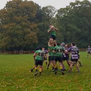 Bracknell RFC (green) beat Exmouth 12-0  Pictures by Jayne Whitelegg and Paul Paxford