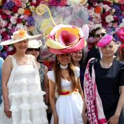 Racegoers including Tracy Rose (centre) pose for the picture during day one of Royal Ascot at Ascot Racecourse. Picture by David Davies/PA Wire. See pages 6 & 7 for more