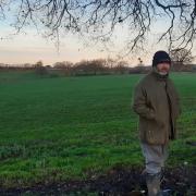 Andrew Lake at High Barn Farm, in Barkham, which he uses as a tenant farmer from Wokingham Borough Council. Credit: Andrew Lake