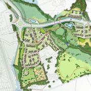 The masterplan for 171 homes and a suitable area of natural greenspace (SANG) south of Wokingham. Credit: Pegasus Group