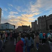 Outpouring of love and grief from public outside Windsor Castle