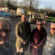 Councillors Robert McClean and Sandra Ingham with council chief executive Susan Halliwell at the Whitegrove Roundabout. Credit: Councillors Robert McClean and Sandra Ingham
