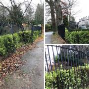 Railings at the junction of Rectory Road and Wiltshire Road in Wokingham which have been crashed into. Credit: Councillor Rachel Burgess