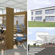CGIs of what the extensions to the dining room and sixth form will look like. Credit: HLM Architecture