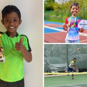 Rayarth Vinakar, 8, has made it into the Berkshire county tennis team