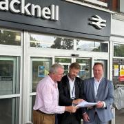 James Sunderland meeting with senior managers of South Western Railway at Bracknell train station. Credit: Office of James Sunderland MP