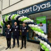 Grand opening: Staff from the new Robert Dyas shop in the Lexicon pictured on Saturday