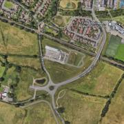 The Eastern Gateway of the South Wokingham Distributor Road linking William Heelas Way, Floreat Montague Primary School and Montague Park with Waterloo Road. Credit: Google Earth