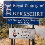An old road sign for the now-abolished Berkshire County Council