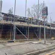 Progress on the construction project for an apartment building containing eight one-bed flats to replace The Royal Hunt pub in New Road, North Ascot. Credit: Leila Moss-Kelly